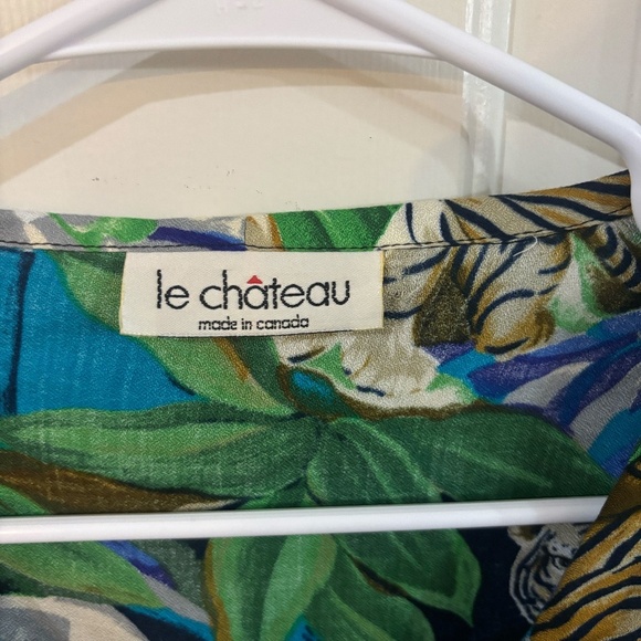 vintage 80s safari button up blouse - Picture 3 of 5